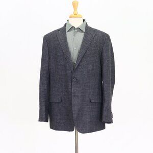 Joseph Abboud 46L Gray Solid 2-Button Sport Coat Blazer Jacket T183